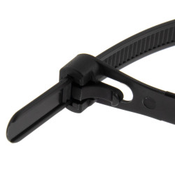 SeKi Kabelbinder Wiederlösbar 4,8 x 300 mm, schwarz, 100 Stück