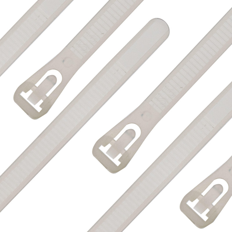 SeKi Kabelbinder Wiederlösbar 9,0 x 450 mm, weiss, 100 Stück
