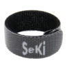 SeKi Klettkabelbinder 115 x 12mm, schwarz, 10 Stück mit Öse