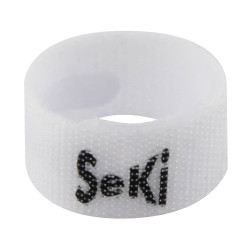 SeKi Klettkabelbinder 115 x 12mm, weiss, 10 Stück mit Öse