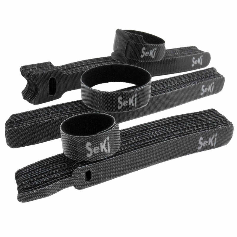 Klettkabelbinder Sortiment 45 Stück, schwarz