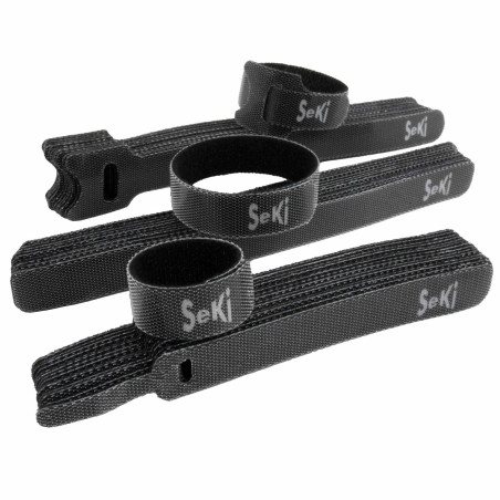 Klettkabelbinder Sortiment 45 Stück, schwarz