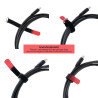 SeKi Klettbinder 200x20, schwarz/rot, 10 Stück