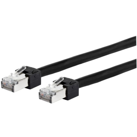 Metz Connect Netzwerkkabel, RJ-45 Stecker - RJ45-Stecker, Cat 6, Ultraflex500 VoIP, schwarz, 2,0 m