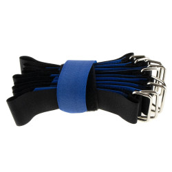 SeKi Klettbinder 600x38, schwarz/blau, gekreuzt, 10 Stück