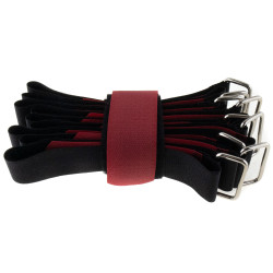 SeKi Klettbinder 600x38, schwarz/rot, 10 Stück