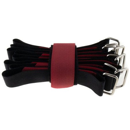 SeKi Klettbinder 600x38, schwarz/rot, 10 Stück