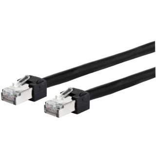 Metz Connect Netzwerkkabel, RJ-45 Stecker - RJ45-Stecker, Cat 6, Ultraflex500 VoIP, schwarz, 0,3 m