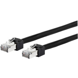 Metz Connect Netzwerkkabel, RJ-45 Stecker - RJ45-Stecker, Cat 6, Ultraflex500 VoIP, schwarz, 0,3 m