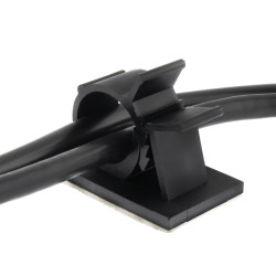 SeKi Kabelhalter selbstklebend 16,5-20,1mm, schwarz, 50 Stück