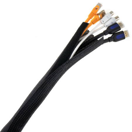 SeKi Kabelschlauch mit Klett, schwarz, 20-30mm, 2 Meter