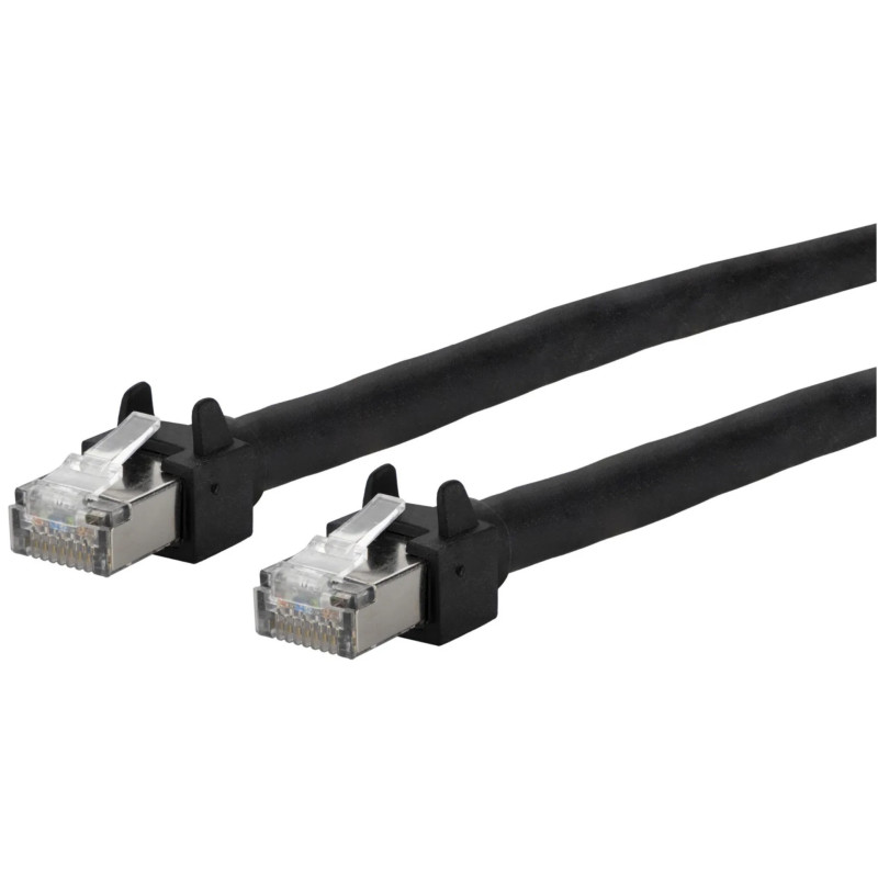 Metz Connect Netzwerkkabel, RJ-45 Stecker - RJ45-Stecker, 6kV Flex500 Outdoor, schwarz, 2,0 m