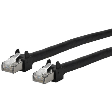 Metz Connect Netzwerkkabel, RJ-45 Stecker - RJ45-Stecker, 6kV Flex500 Outdoor, schwarz, 0,5 m