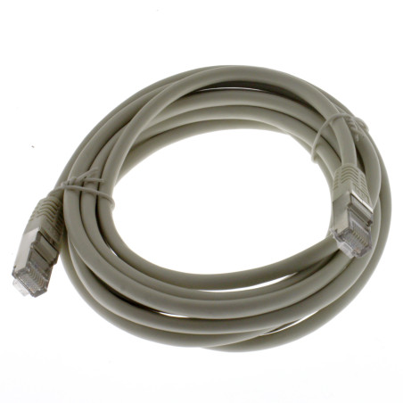Netzwerkkabel, RJ-45 Stecker - RJ45-Stecker, Patchkabel Cat. 5e SF/UTP, grau, 5,0 m
