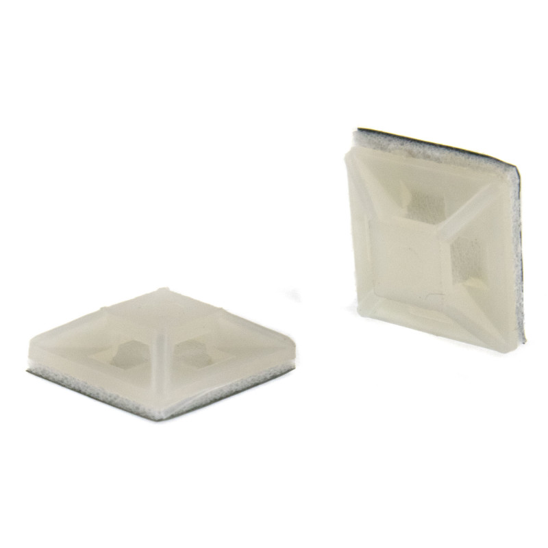 SeKi Klebesockel für Kabelbinder, 20,0x20,0mm, weiss, 100 Stück