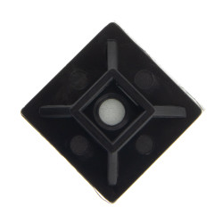SeKi Klebesockel für Kabelbinder, 28,0x28,0mm, schwarz, 100 Stück