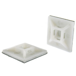 SeKi Klebesockel für Kabelbinder, 28,0x28,0mm, weiss, 100 Stück