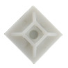 SeKi Klebesockel für Kabelbinder, 28,0x28,0mm, weiss, 100 Stück