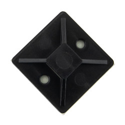 SeKi Klebesockel für Kabelbinder, 40,0x40,0mm, schwarz, 100 Stück