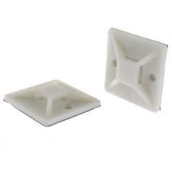 SeKi Klebesockel für Kabelbinder, 40,0x40,0mm, weiss, 100 Stück