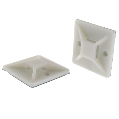SeKi Klebesockel für Kabelbinder, 40,0x40,0mm, weiss, 100 Stück