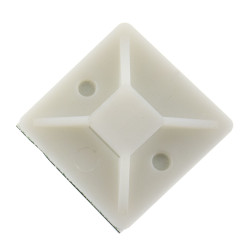 SeKi Klebesockel für Kabelbinder, 40,0x40,0mm, weiss, 100 Stück