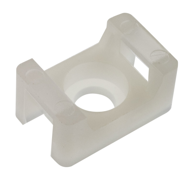 SeKi Schraubsockel für Kabelbinder, 15x9,5mm, weiss, 100 Stück