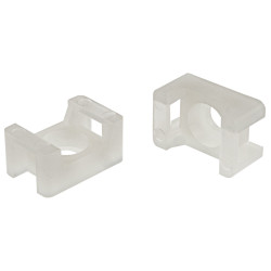 SeKi Schraubsockel für Kabelbinder, 15x9,5mm, weiss, 100 Stück