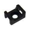 SeKi Schraubsockel für Kabelbinder, 22x16mm, schwarz, 100 Stück