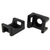 SeKi Schraubsockel für Kabelbinder, 22x16mm, schwarz, 100 Stück