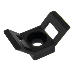SeKi Schraubsockel für Kabelbinder, 28x15mm, schwarz, 100 Stück