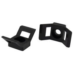 SeKi Schraubsockel für Kabelbinder, 28x15mm, schwarz, 100 Stück