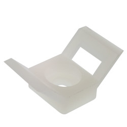 SeKi Schraubsockel für Kabelbinder, 28x15mm, weiss, 100 Stück
