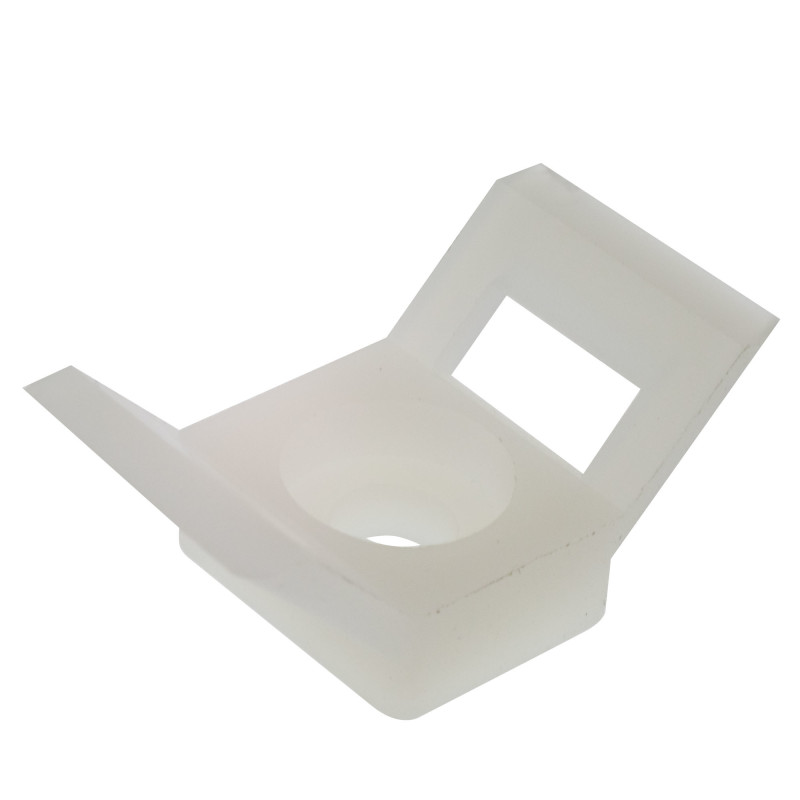 SeKi Schraubsockel für Kabelbinder, 28x15mm, weiss, 100 Stück