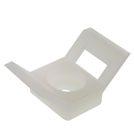 SeKi Schraubsockel für Kabelbinder, 28x15mm, weiss, 100 Stück