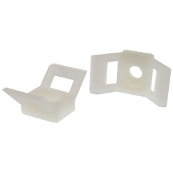 SeKi Schraubsockel für Kabelbinder, 28x15mm, weiss, 100 Stück