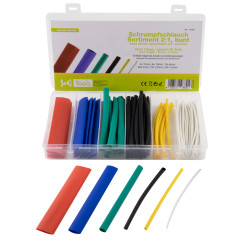 Schrumpfschlauch Sortiment, 2:1, 10cm, 80 Teile, bunt