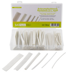 Schrumpfschlauch Sortiment, 2:1, 10cm, 80 Teile, weiss