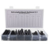 Schrumpfschlauch Sortiment, 2:1, 10cm, 80 Teile, schwarz