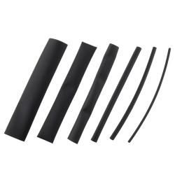Schrumpfschlauch Sortiment, 2:1, 10cm, 80 Teile, schwarz