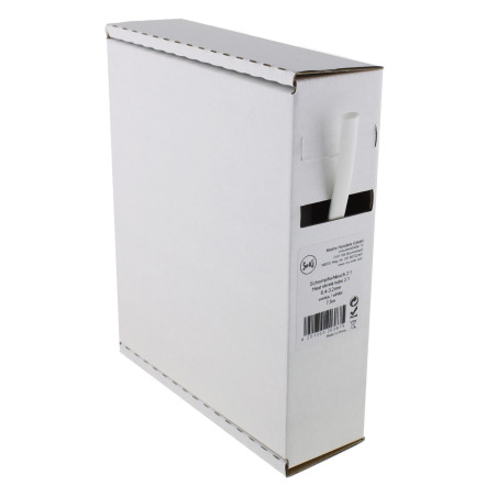 Schrumpfschlauch 2:1 / 6,4-3,2mm, 7,5m, weiss