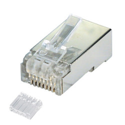 Kopie von Western 8/8-Stecker (RJ45) mit Einführungshilfe, CAT 6 , für Rundkabel