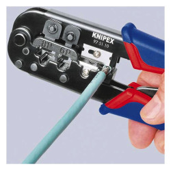 Knipex 97 51 10 Crimpzange Modularstecker (Westernstecker) RJ11, RJ12, RJ45