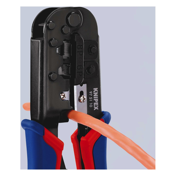 Knipex 97 51 10 Crimpzange Modularstecker (Westernstecker) RJ11, RJ12, RJ45