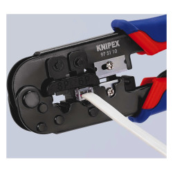 Knipex 97 51 10 Crimpzange Modularstecker (Westernstecker) RJ11, RJ12, RJ45
