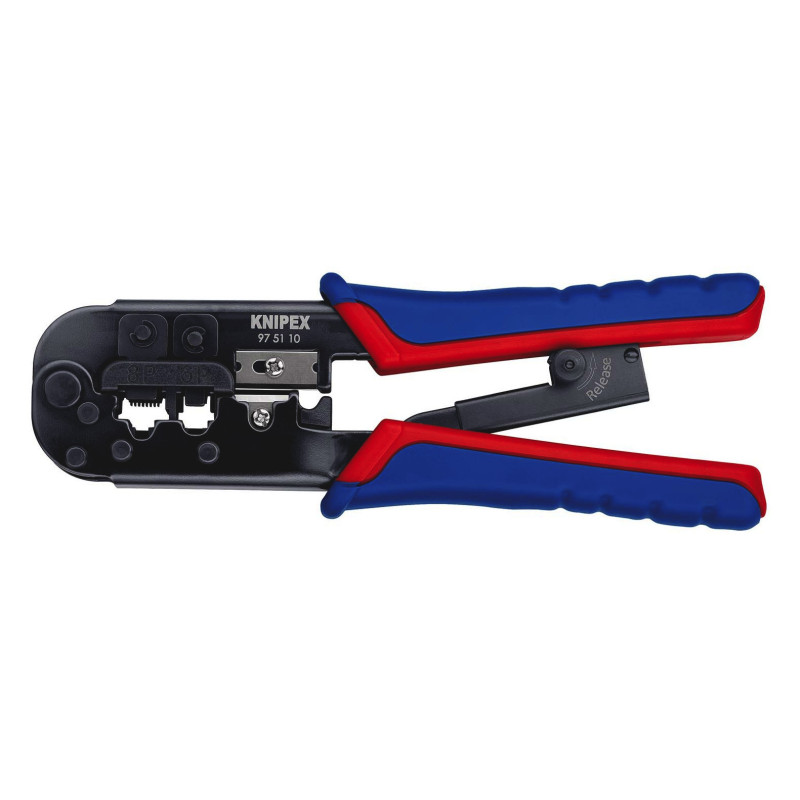 Knipex 97 51 10 Crimpzange Modularstecker (Westernstecker) RJ11, RJ12, RJ45