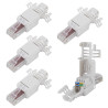 RJ45-Stecker, werkzeuglos, Cat 6 UTP, 5 Stück