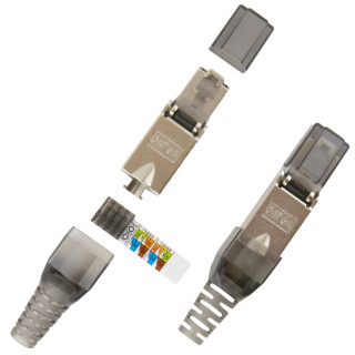 RJ45-Stecker UTP HQ, werkzeuglos, CAT 6A UTP, 2 Stück