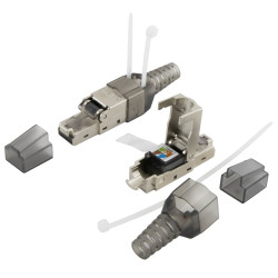 RJ45-Stecker UTP HQ, werkzeuglos, CAT 6A UTP, 2 Stück