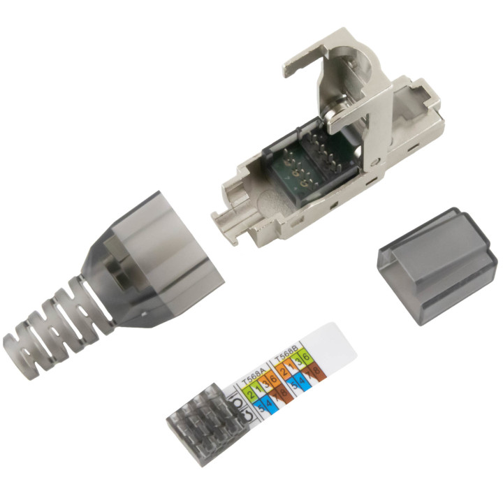 RJ45-Stecker UTP HQ, werkzeuglos, CAT 6A UTP, 2 Stück